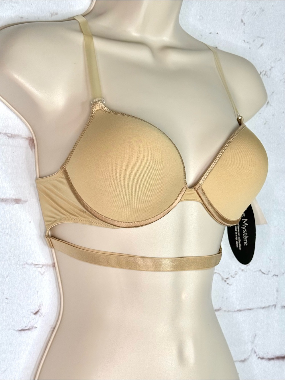 NWT LE MYSTERE ‘DOS NU’ 34B Style 1155 Nude Adjustable Convertible Straps Bra - Picture 2 of 12